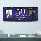 Foto van 50 en Fabulous Birthday Confetti Spandoek (Beurs)