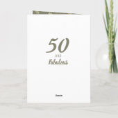 Foto van 50 en Fabulous Daisy Flower Waterverf Kaart (Achterkant)