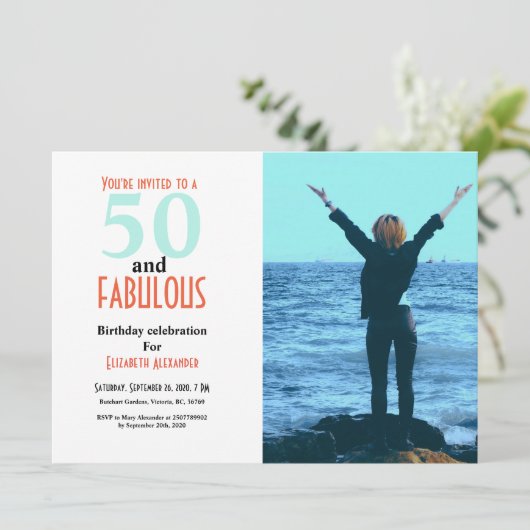 Foto van 50 en geweldige 50e verjaardag (Staand voorkant)