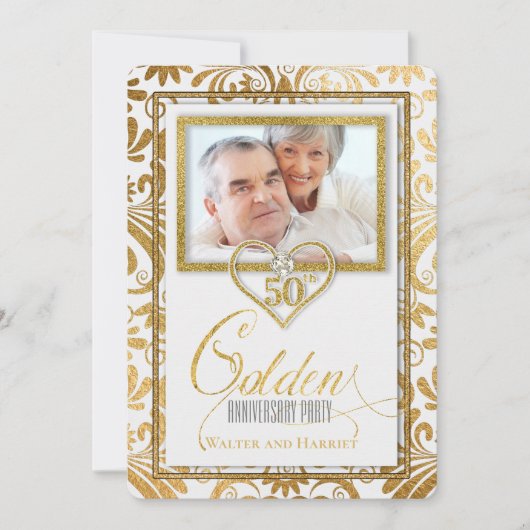 Foto van 50-jarig huwelijksjubileum kaart (Voorkant)