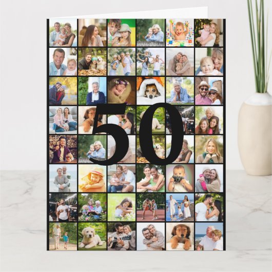 Foto van 50e of eender welke leeftijd Big Birthday Kaart (Voorkant)