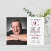 Foto van 50e verjaardag van de geboorte kaart (Staand voorkant)