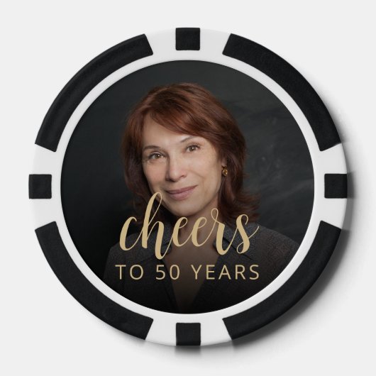 Foto van 50e verpartij met Cheers Poker Chips (Voorkant)