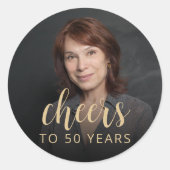Foto van 50e verpartij met proost ronde sticker (Voorkant)