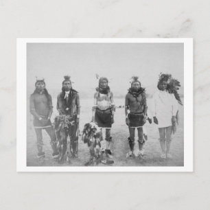 Foto van 5 Grass Dance Indian Warriors Briefkaart