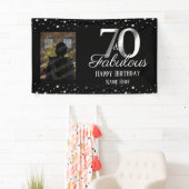 Foto van 70 en Fabulous Birthday Confetti Spandoek (Insitu)