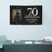 Foto van 70 en Fabulous Birthday Confetti Spandoek (Beurs)