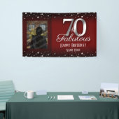 Foto van 70 en Fabulous Birthday Confetti Spandoek (Beurs)