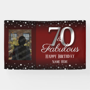 Foto van 70 en Fabulous Birthday Confetti Spandoek