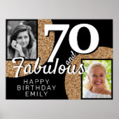 Foto van 70 jaar en Fabulous Gold Glitter 2: geboo Poster (Voorkant)