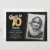 Foto van 70 jaar op 70e verjaardag kaart (Voorkant)