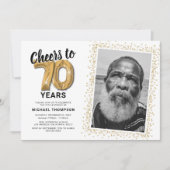 Foto van 70 jaar op 70e verjaardag kaart (Voorkant)