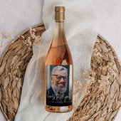 Foto van 70e verpartij met proost wijn etiket