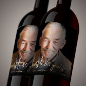 Foto van 80ste verpartij met proost wijn etiket