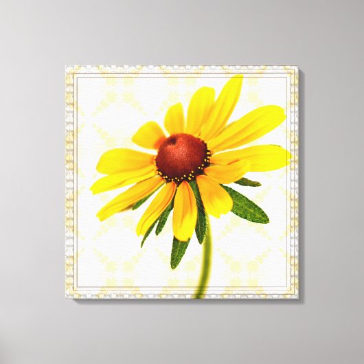 Foto van A Black-Eyed Susan Blossom Canvas Afdruk (Voorkant)