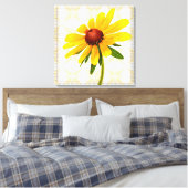 Foto van A Black-Eyed Susan Blossom Canvas Afdruk (Insitu (Slaapkamer))