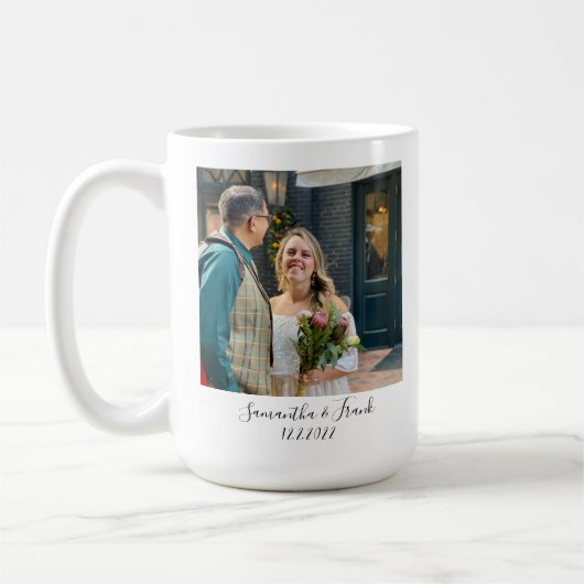 Foto van aangepast Verloving voor bruiloft Koffiemok (Links)