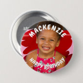 Foto van Aangepaste verjaardag Ronde Button 7,6 Cm (Voorkant /achterkant)