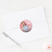 Foto van Aangepaste verjaardag Ronde Sticker (Envelop)