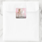 Foto van Aangepaste verjaardag Vierkante Sticker (Tas)