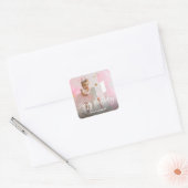 Foto van Aangepaste verjaardag Vierkante Sticker (Envelop)