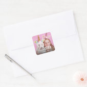 Foto van Aangepaste verjaardag Vierkante Sticker (Envelop)