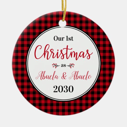 Foto van Abuela Abuelo Keramisch Ornament (Voorkant)