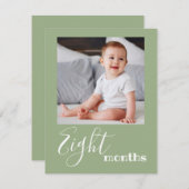 Foto van acht maanden, eerste jaardag, banner Kaar (Voorkant / Achterkant)