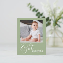 Foto van acht maanden, eerste jaardag, banner Kaar