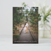 Foto van achter naar achter eenvoudig bedankkaart (Staand voorkant)