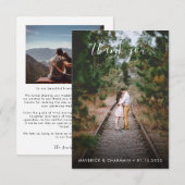 Foto van achter naar achter eenvoudig bedankkaart (Voorkant / Achterkant)