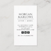 Foto van Actor Model Visitekaartje (Achterkant)