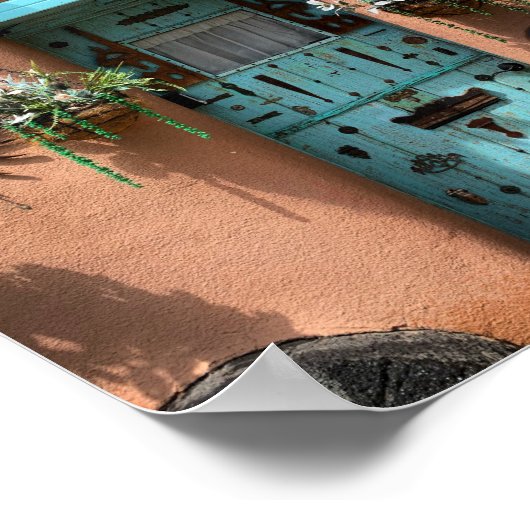 Foto van Adobe House Taos New Mexico Poster (Hoek)