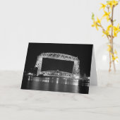 Foto van Aerial Lift Bridge Black & White Kaart (Gele Bloem)