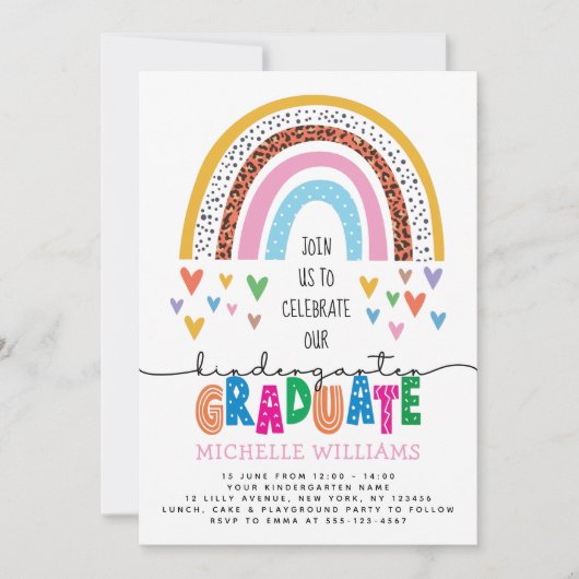 Foto van afgestudeerde kleuter  kaart (Voorkant)