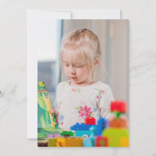 Foto van afgestudeerde kleuter kaart (Achterkant)