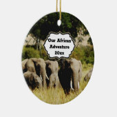 Foto van Afrikaanse avontuurlijke afrikaanse olifa Keramisch Ornament (Rechts)