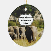 Foto van Afrikaanse avontuurlijke afrikaanse olifa Keramisch Ornament (Links)