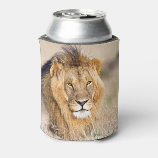 Foto van Afrikaanse Lion safari grote kattehond Blikjeskoeler (Blikje Achterkant)