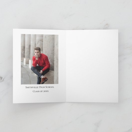 Foto van Afstudeerder, AFSTUDEREN Dank u wel Bedankkaart (Binnen)