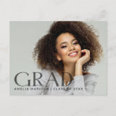 Foto van Afstudeerder voor doorzichtige tekst met Briefkaart (Voorkant)