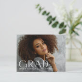 Foto van Afstudeerder voor doorzichtige tekst met Briefkaart (Staand voorkant)