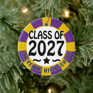 Foto van afstudeerklas 2027 keramisch ornament