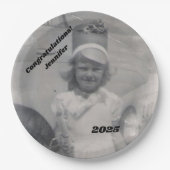 Foto van Afstuderen | Felicitatie | Naam en jaar Papieren Bordje (Voorkant)