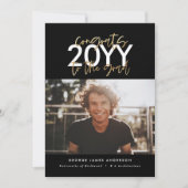 Foto van afstuderen met zwart en goud, modern scri (Voorkant)