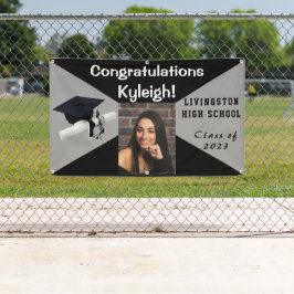 Foto van Afstuderen met zwarte en grijze vinyl Spandoek