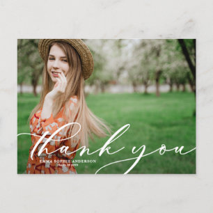 Foto van Afstuderen van whimsical Script Hartelijk Briefkaart