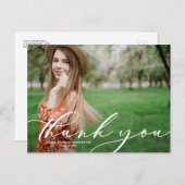 Foto van Afstuderen van whimsical Script Hartelijk Briefkaart (Voorkant / Achterkant)