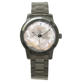 Foto van Agate Geode met Quartz Druzy Horloge