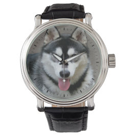 Foto van Alaskan Malamute Dog Horloge